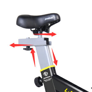 pooboo Indoor Cycling Bike Adjustable Padded Seat
