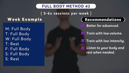 #2 Full-body Method – 5-6x sessions per week