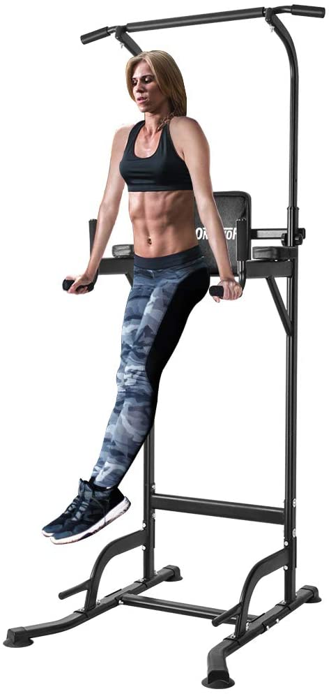 Multi-Function Power Tower Adjustable Height Home Fitness Workout